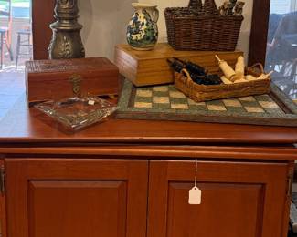 chess set and tv swivel top cabinet