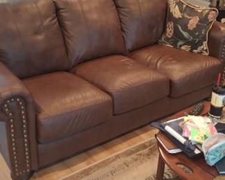 Soft leather couches
