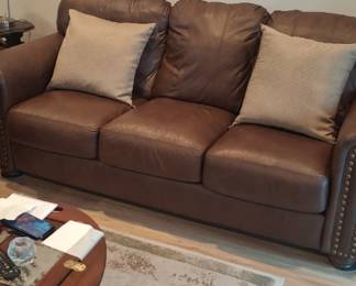 Soft leather couches