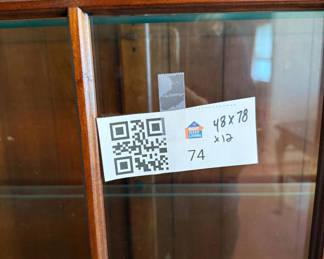 Lot 74: Wood China Cabinet with Glass Doors