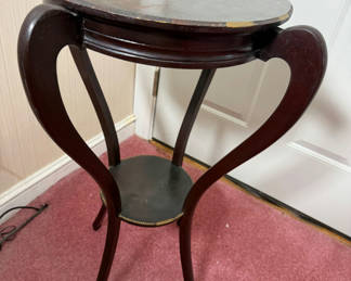 Lot 38: Wooden Round Accent Table