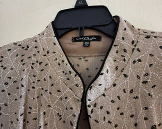 Lot 33: Onyx Nite Champagne Open Front Jacket