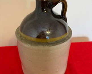 Lot 8: Stoneware Jug with Brown Glazed Top