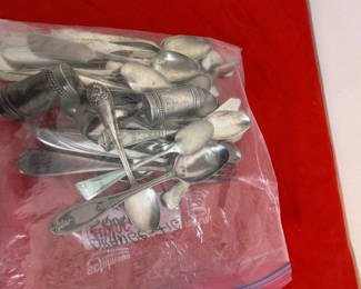 Lot 68: Assorted Silver-Tone Flatware and Shakers