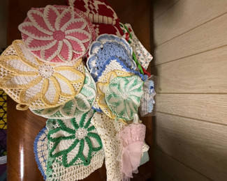 Lot 85: Assorted Crocheted and Lace Doilies