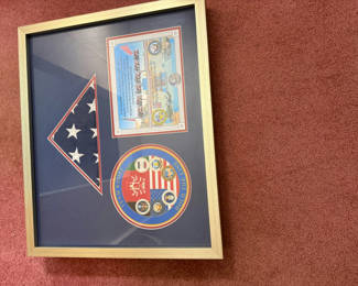 Lot 36: Framed Team Khost Military Display
