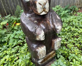 Lot 93: Carved Wooden Bear Statue