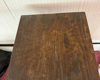 Lot 41: Wooden Side Table with Lower Shelf