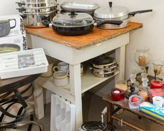 Pots and pans, dinnerware, utensil set