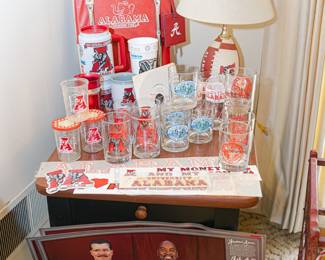 Vintage University of Alabama Gear, Glasses, Decor, etc