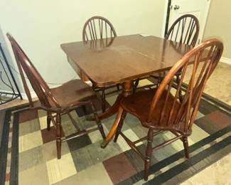 THE OTHER FLIP-TOP TABLE WITH 4 BRACE-BACK CHAIRS
