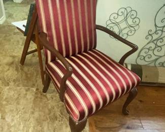 STRIPED FORMAL ACCENT CHAIR