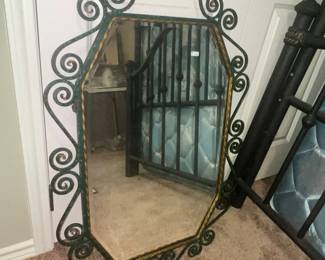 LARGE METAL FRAME MIRROR