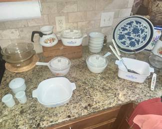 LOTS OF VINTAGE CORNING WARE!