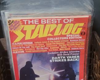 Vintage Starlog magazines, comic books and movie memorabilia. Large collection. Items and sets priced individually.