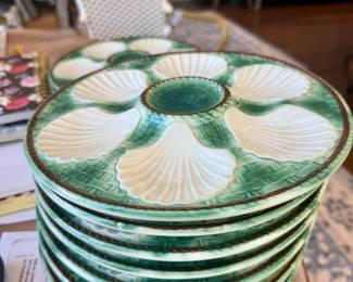 French majolica oyster plates