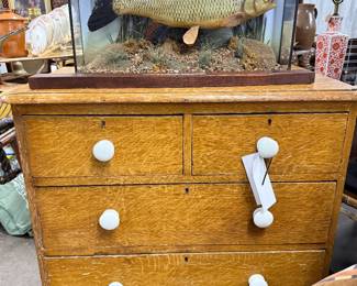 Antique English pine chest