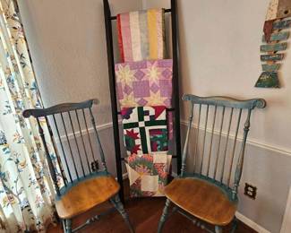 Two of six matching chairs