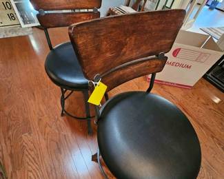 Two of four matching bar stools, sold individually