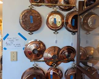 Assortment of Copper pot by Estoril Portugal 
