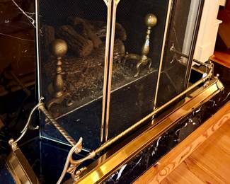 Brass fireplace surrounds, firescreens