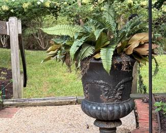Cast metal urns