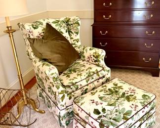 Antique brass floor lamps, new pillows
