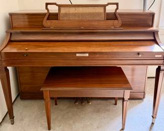 Baldwin Walnut Piano with Bench -plays beautifully
