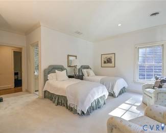 Custom twin beds with new designer bedding