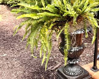 Cast Metal Urns with pedestals