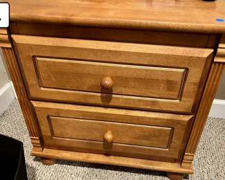 01 Wooden twodrawer nightstand
