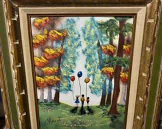 39 Framed Vincent woodland painting