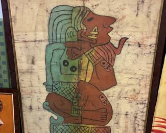 37 Framed Mexican batik