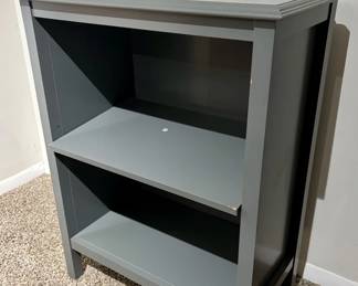 23 Gray twoshelf bookcase