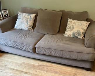 09 Raymour and Flanigan olive green sofa