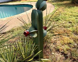 Metal yard art