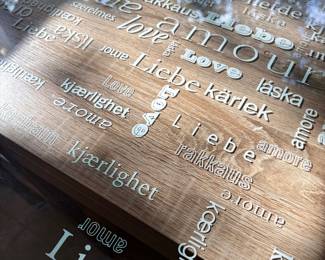 Glass top Love desk 