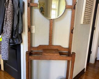 Vintage Oak Hall Tree