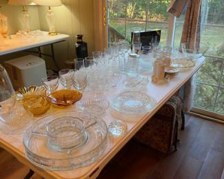 Wine glasses, wine opener, glassware