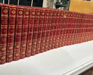 1929 limited edition (1000) set a 37 volumes, complete,THE WRITINGS OF MARK TWAIN