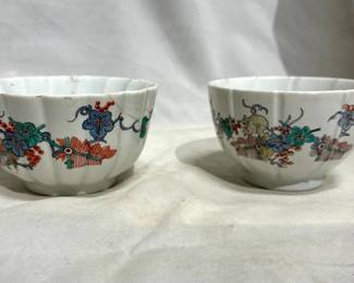 18th-century Chinese export porcelain tea bowls