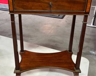 Antique 19th c. mahogany Louis XVI style accent table 