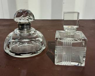 Vintage Art Deco style Baccarat perfume and cologne bottles 
