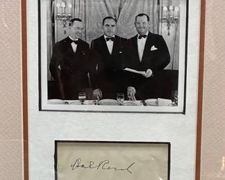 Signed card by director/filmmaker HAL ROACH