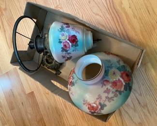 Antique Oil Lamp, missing a piece