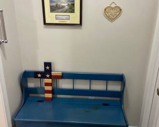 Storage Bench & Wall Decor