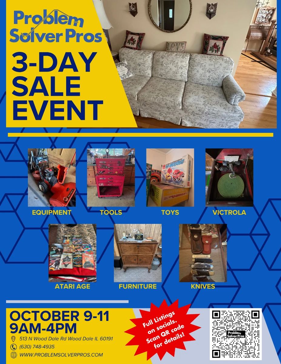 Wood Dale Estate Sale Flyer