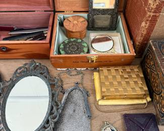 Antique Compacts and purses