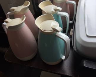 MCM Coffee Pots Turquoise & Pink