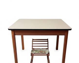 Vintage Childrens Activity Table with Laminate Top